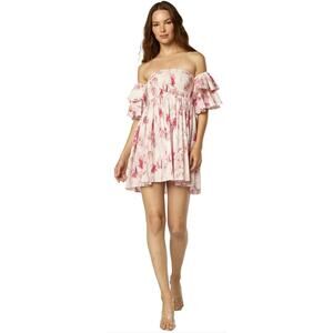 MISA Los Angeles Revolve Dina Dress In Abstract Rose Flora Dress M Romantic NWT